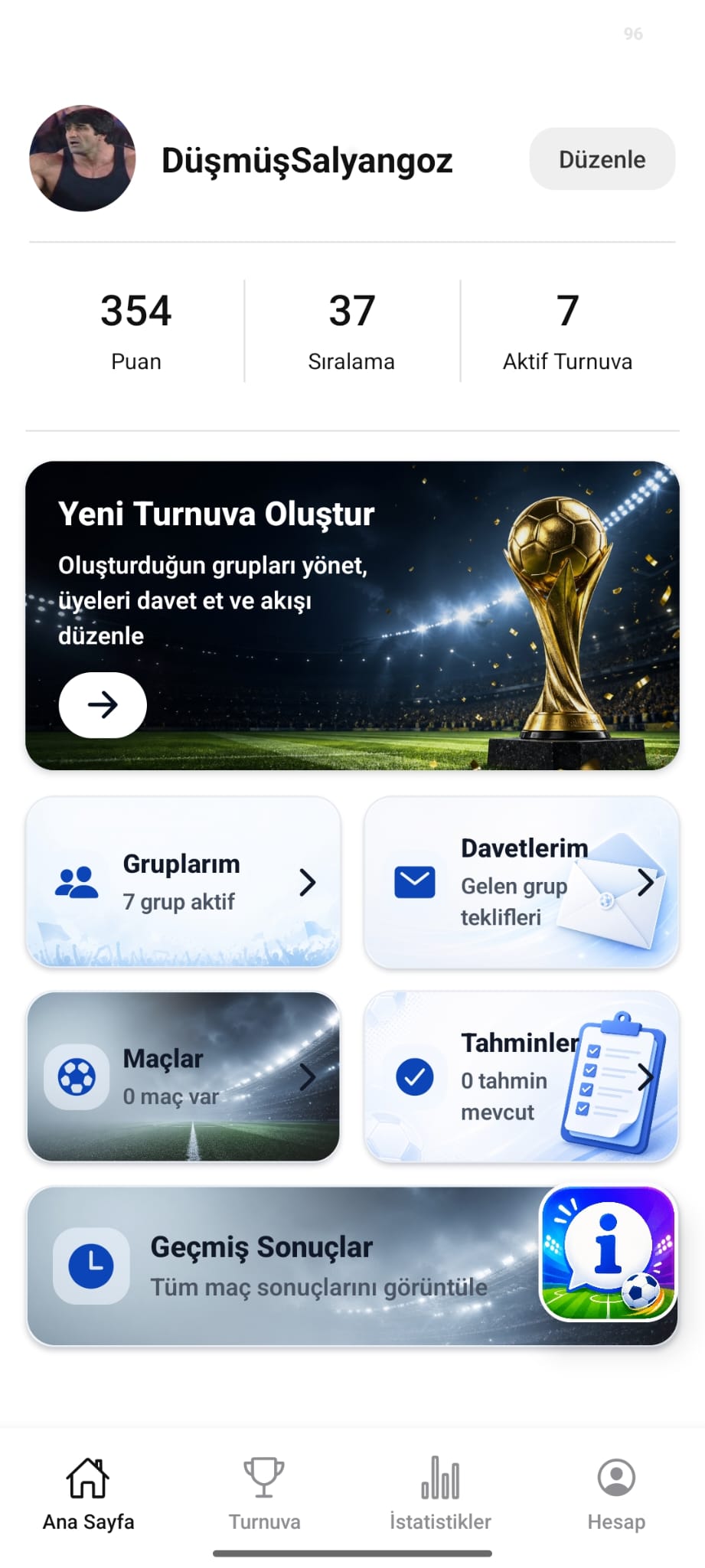 Futbol Tahmin Oyunu uygulama ekran görüntüsü
